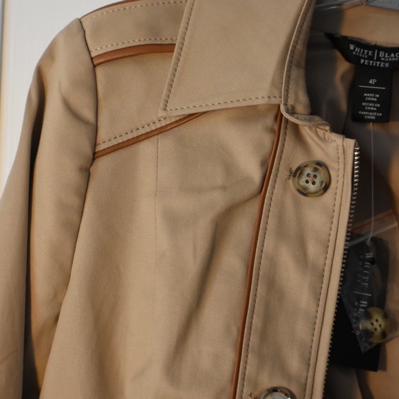 NWT WHBM Tan Jacket with Brown Trim - Picture 3 of 5